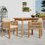 Chaises de salle à manger en bois d'acacia avec corde et coussins Gariepy-114239738