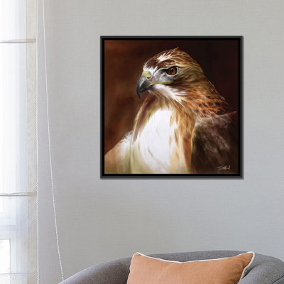 « red tailed hawk portrait », reproduction d’impression sur toile