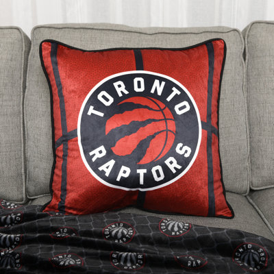 Coussin NBA Toronto Raptors Basketball (18 X 18 po), rouge