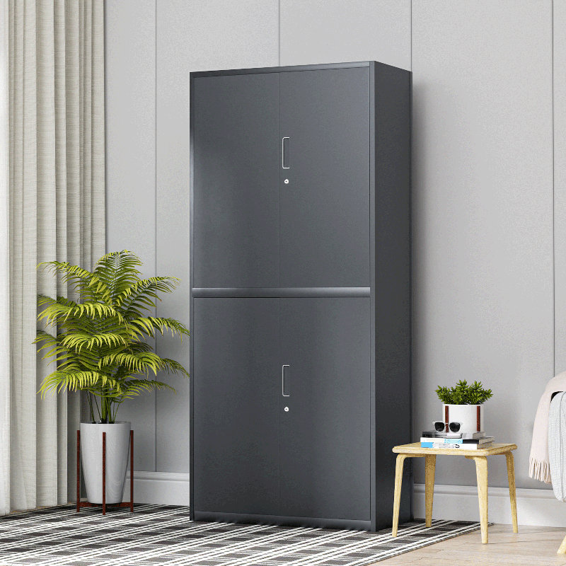 Metal Storage Cabinets With Lock, Gray