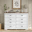 Commode double à 8 tiroirs, commode de chambre de 137 cm de large avec un grand espace de rangement pour la chambre à coucher-133070247