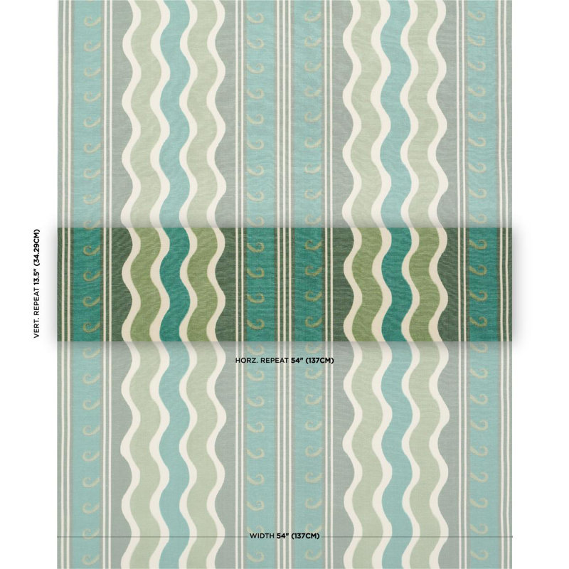 Schumacher X Laura Gonzalez Roman Reverie Fabric, Blue
