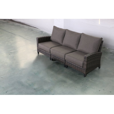 Rebeca 84.5'' Wicker Outdoor Patio Sofa