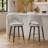 AriaHome 25" Upholstered Swivel Counter Stool with Low Back and Metal Footrest (Set of 2)-2129825487-2129825486