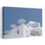Blue Striped Umbrellas 1 Piece Wrapped Canvas Wall Art-293196778