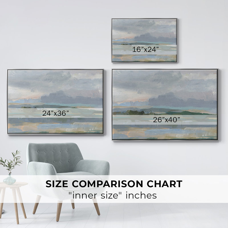 Twilight Vista Study II, reproduction d'art sur toile, Argent, H 17 po x l 25 po x P 2 po