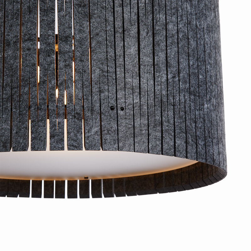 Luminaire suspendu tambour Kerflights D6 gris anthracite , Gris anthracite