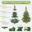 Arbre de Noël artificiel pré-éclairé avec lumières DEL blanc chaud et base en bois unique-912056531