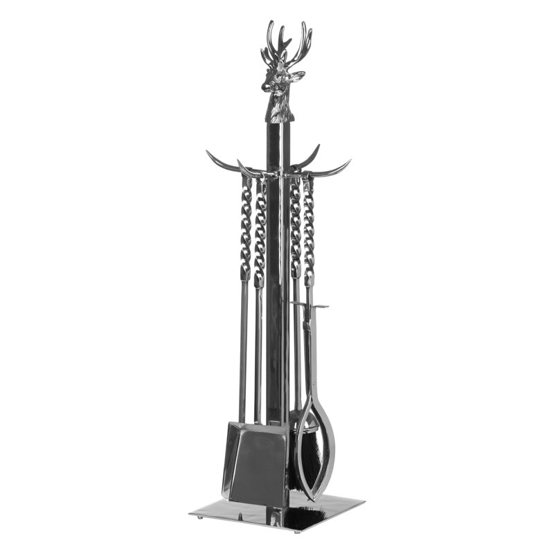 Emiliya Nickel Fireplace Tool Set