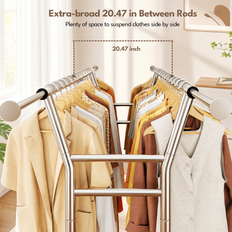 61.02 " Steel Clothing Rack