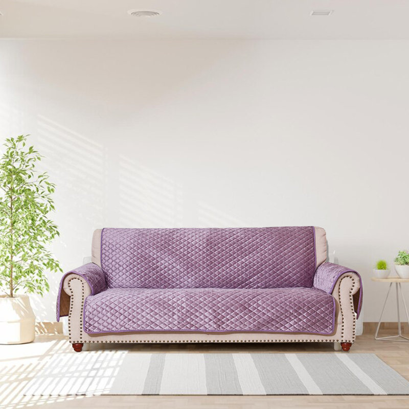 Housse antidérapante pour canapé (68/78 po), Mauve 100% polyester, H 75,5 po x l 134 po x P 78 po