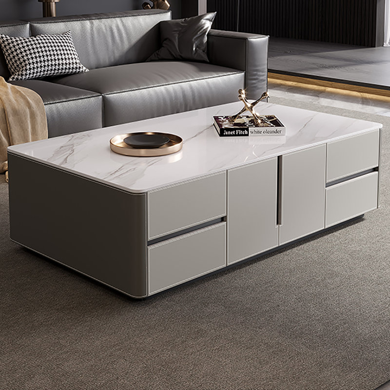 Table basse simple, H 16,5 po x L 59,1 po x l 31,5 po, Gris