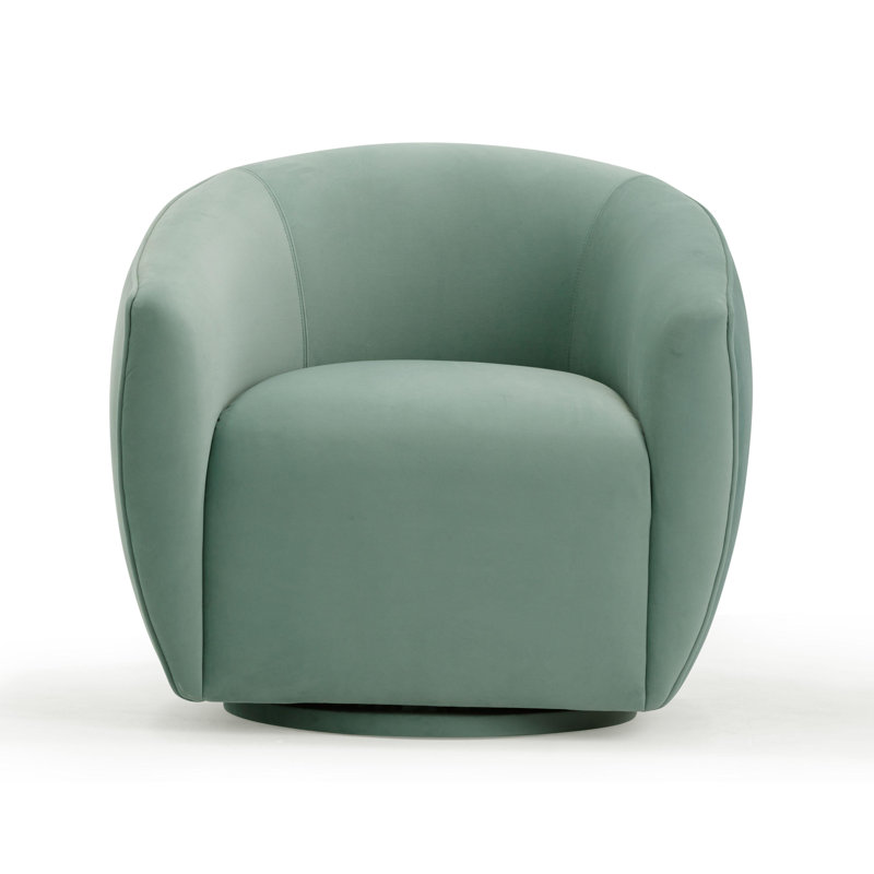 Velvet Swivel Chair, Sea