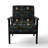 Blue Celestial Boho Pattern - Upholstered Bohemian Arm Chair, Blue Accent Chair