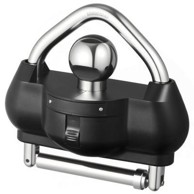 Verrou d'attelage de remorque, convient aux coupleurs de 1-7 / 8 po, 2 po, 2-5 / 16 po, serrure de boule de sécurité anti-vol robuste avec 3 clés, résistant à la pression, conception réglable en hauteur pour les véhicules récréatifs, bateaux, remorques , Noir