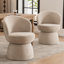 Chaises de salle à manger rembourrées modernes, chaises de baril pivotantes en tissu Boucle, chaises d'appoint à oreilles, chaises de coiffeuse-1475575668