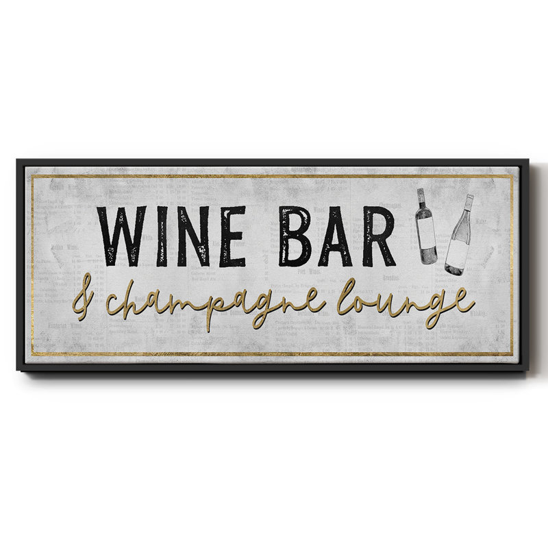 Champagne Lounge- Framed Canvas, 24" H x 60" W