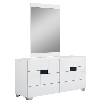 Solid Wood 62'' W 6 - Drawer Dresser