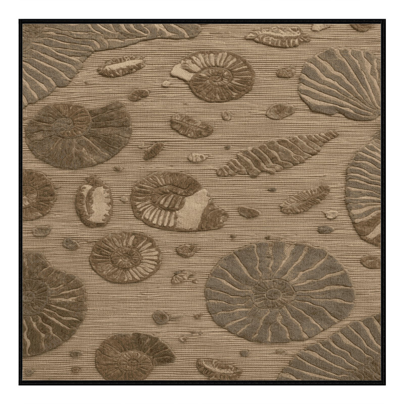 Machine Washable Nature Brown Area Rug, Square 6'