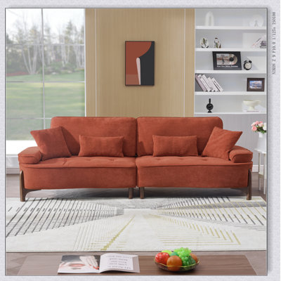 Comfortable Deep Seated Sofa with Soft Pillow, Ideal for Various Spaces and Relaxation
