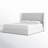 Upholstered Lift-Up StorageBed with Wingback Headboard,King,White-1557355664-1557355665
