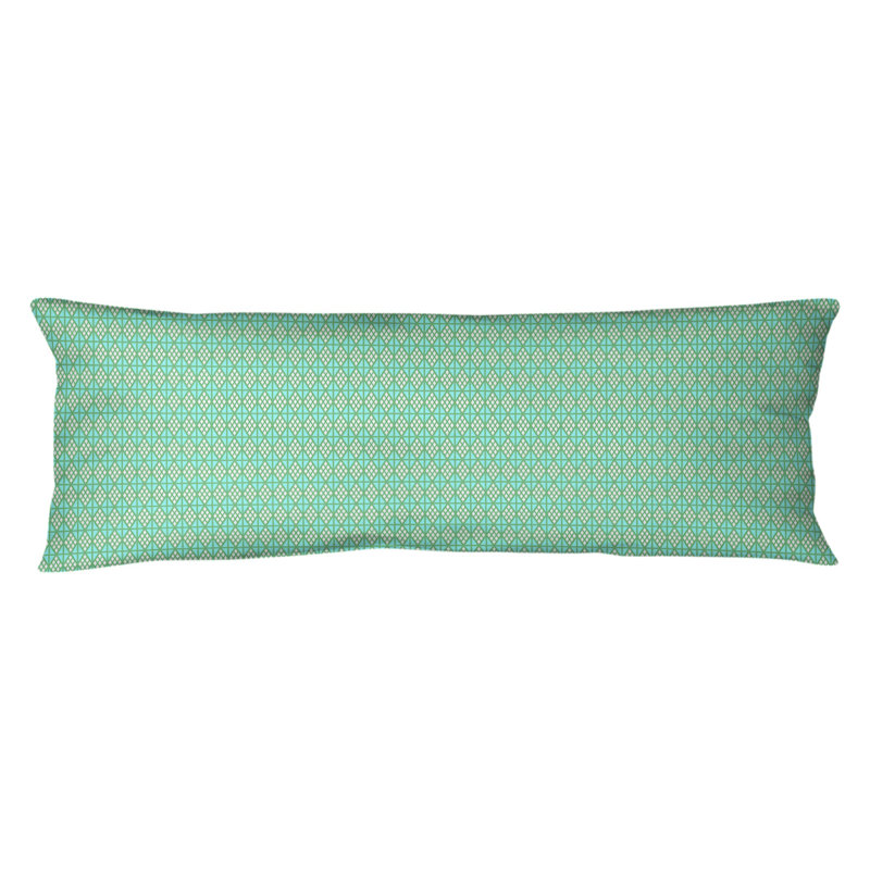 Coussin lombaire Katelyn Elizabeth, Bourre en polyester, Molleton moelleux, Vert / Sarcelle