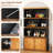 70'' Bookshelf  Bookcase With Storage Cabinet Book Shelf With Doors