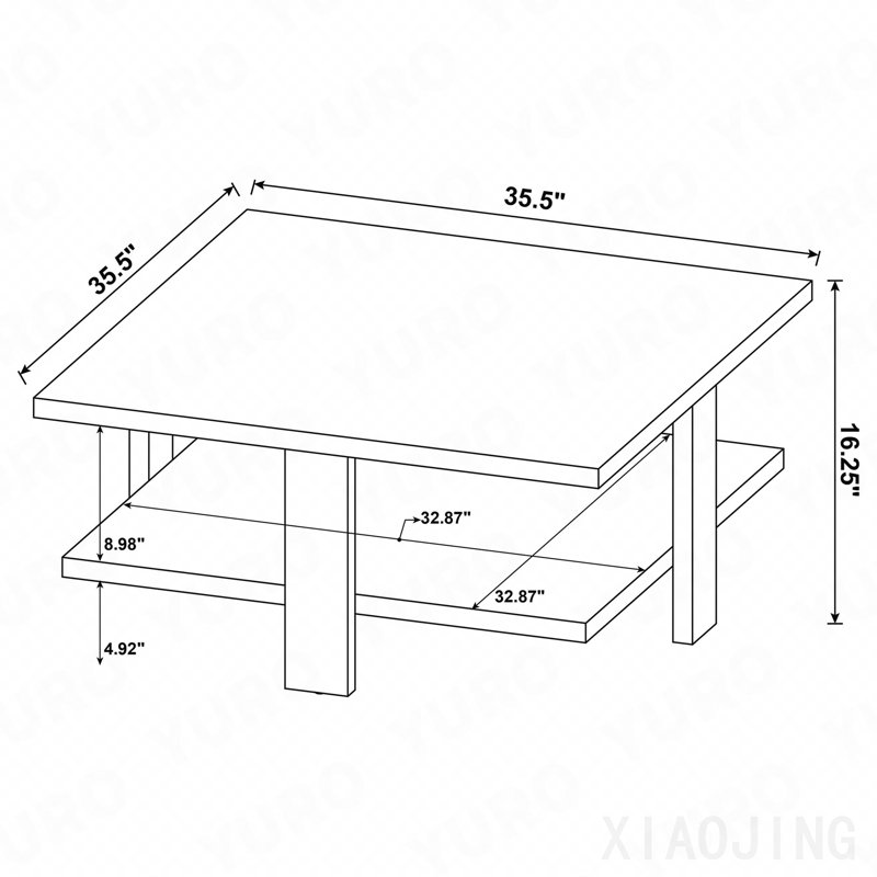 Mango Brown Square Coffee Table