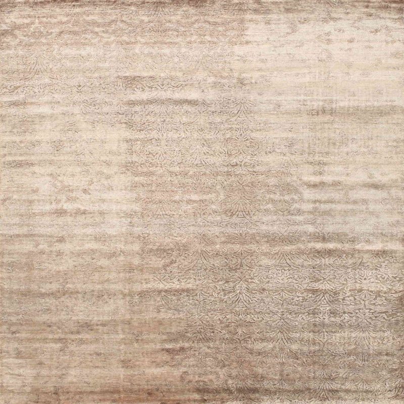 Tapis décoratif beige Contemporary, Carré 5 pi