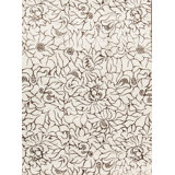 Hand-Knotted High-Quality White and Brown Area Rug