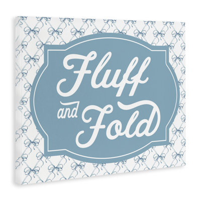 «Fluff & Fold» avec motif de nœuds sur toile, design par lettré et doublé