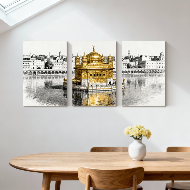 Ensemble de 3 impressions sur toile Landmark, H 18 po x l 36 po