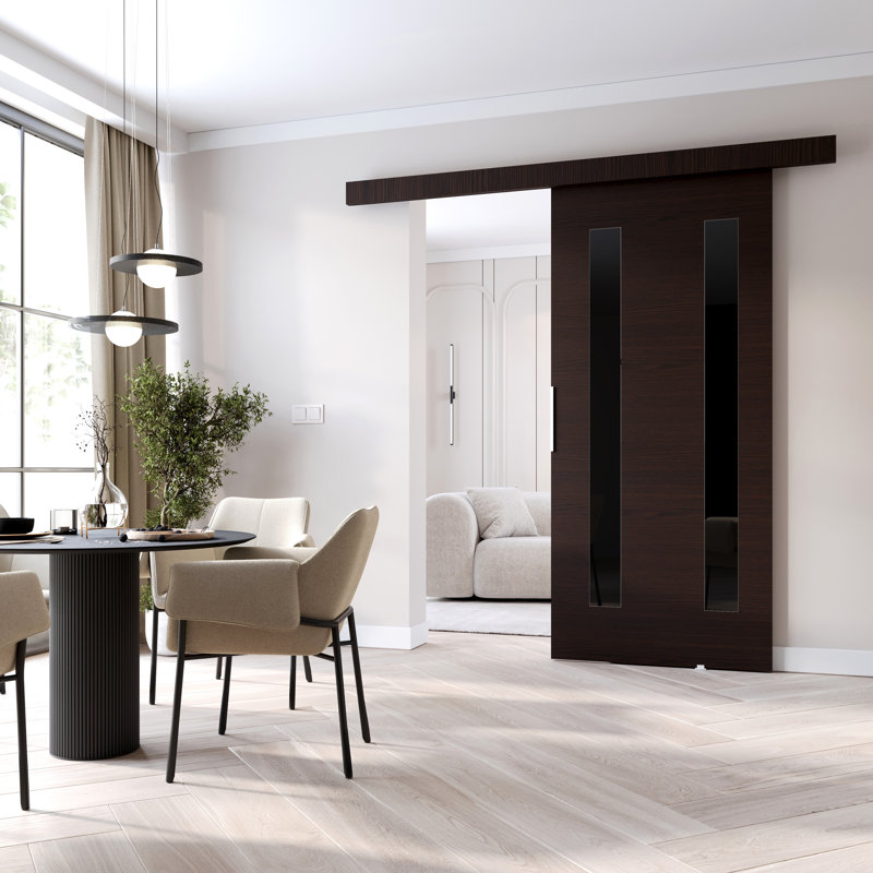 Aurelia Veneers Sliding Doors, Wenge, 205cm H x 86cm W x 1.6cm D