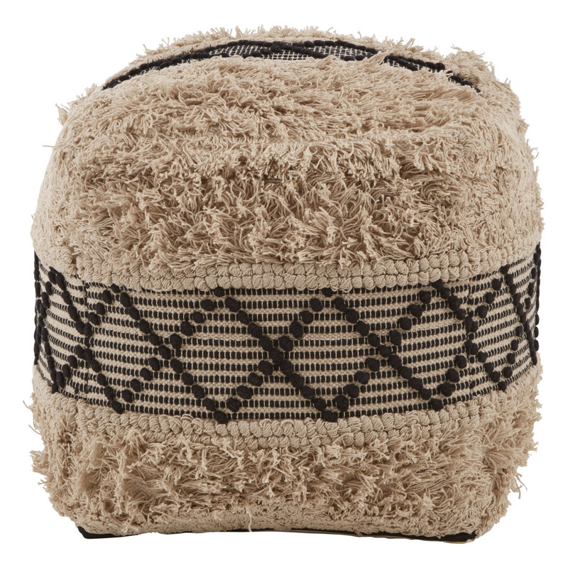 Kornegay 50cm Wide Square Geometric Pouffe Ottoman