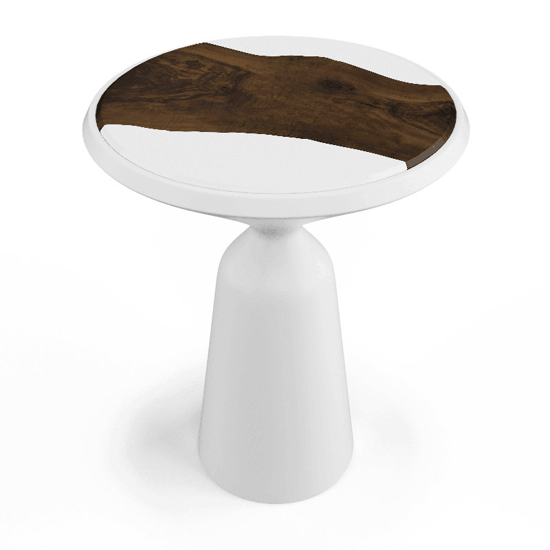 Elpenor End Table, White 