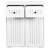 Laundry Cabinet With 2 Removable And Pull - Out Drawers, White Color, 15.98 Inches Wide 76.91 Pounds