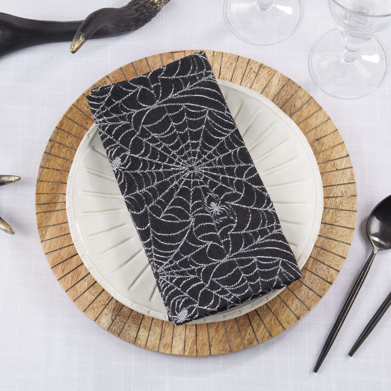 Recycled Jacquard Spider Web Napkin (Set of 4)