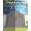 Heavy Duty Outdoor Storage Outdoor Storage Tent – Waterproof & UV-Resistant Garage Shelter with Roll-Up Zipper Doors – Portable Carport for Motorcycle, Bike, Firewood – Grey, 6x6FT