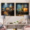 Night Jazz Serenade I - Jukeboxes, ensemble de 2 toiles d'art mural