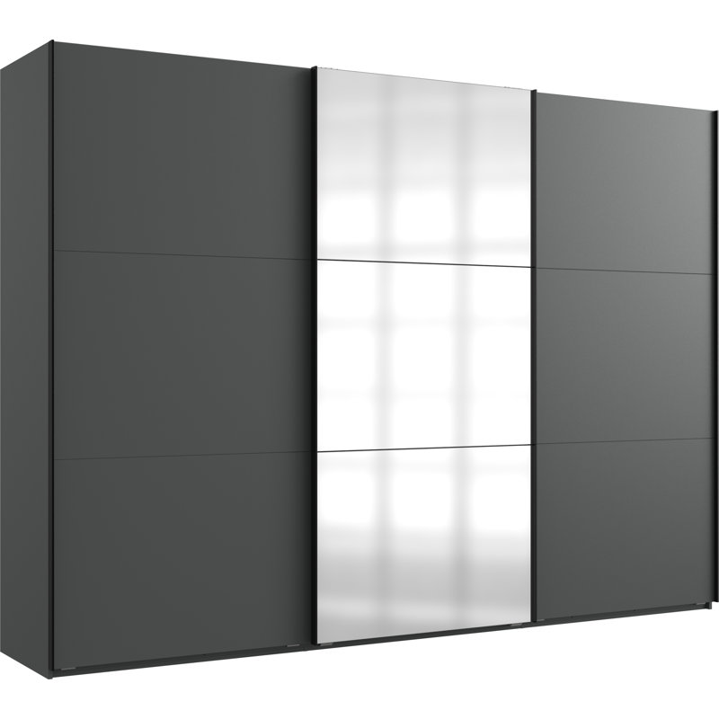 Guardino 3 Door Wardrobe, 236cm H x 300cm W x 65cm D, Graphite
