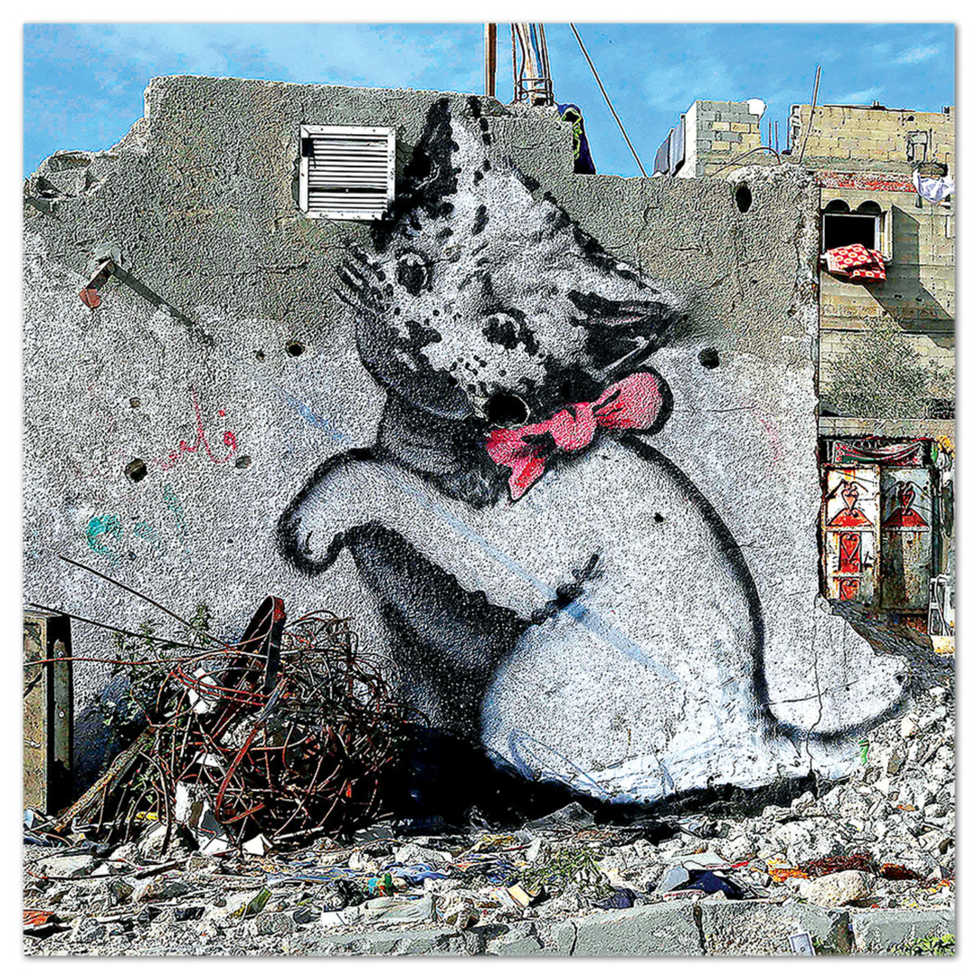 Acrylbild Gattino A Gaza von Banksy