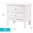 Elegant White Transitional Nightstand