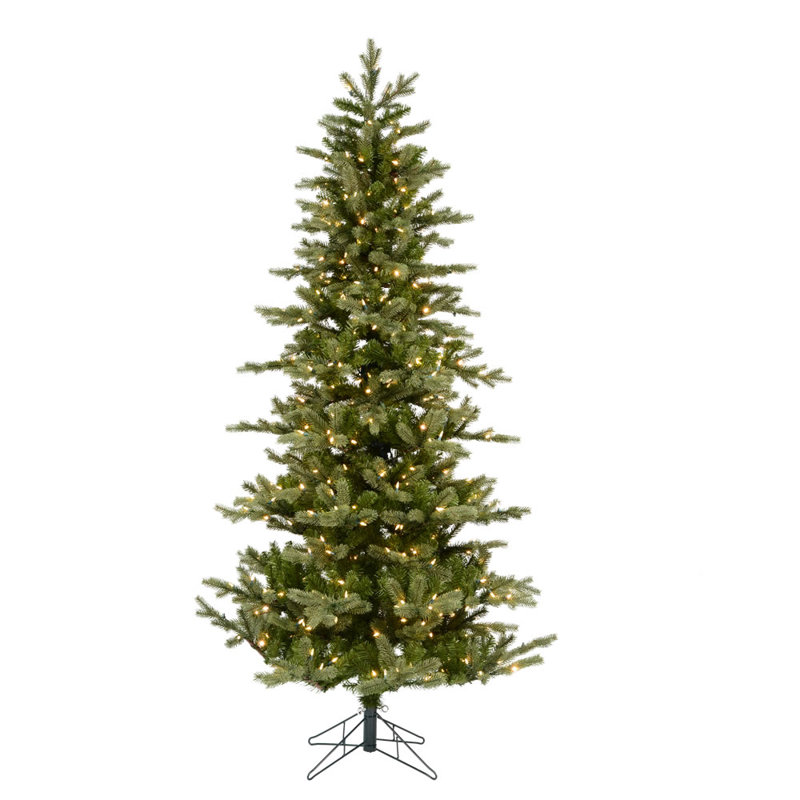 Lighted Artificial Christmas Tree, 213.36cm H x 116.84cm W x 116.84cm D