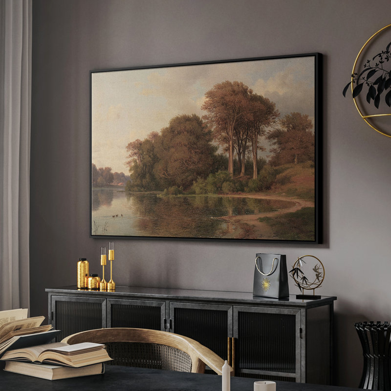 «Vintage Landscape - CECIX» sur toile, Noir, H 17 po x l 25 po
