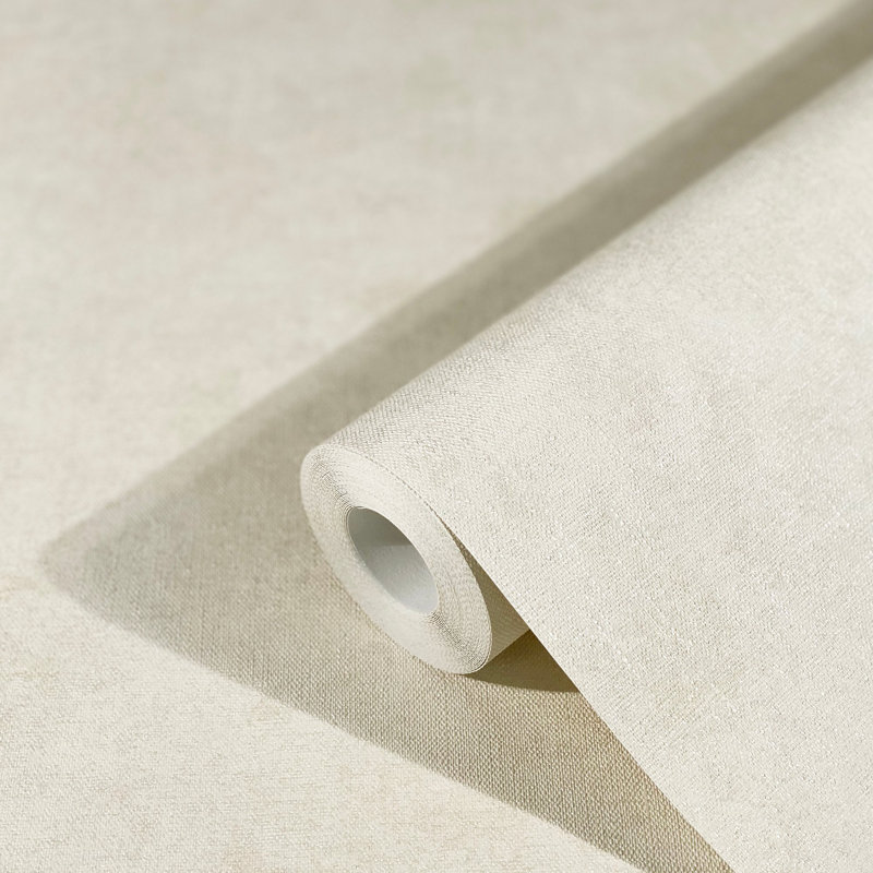 Flora Collection Shimmery Plain Wallpaper Roll, Brown
