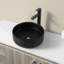 Lavabo de salle de bain rond en céramique-115595829