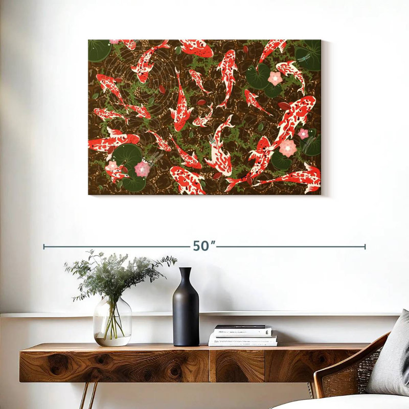 Brampt Koi Pond Patterns, 24'' H x 36'' W