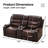3-Piece Breathable Faux Leather Manual Recliner Living Room Set with Rocking Chair, Storage Console and Cup Holders-1306953511