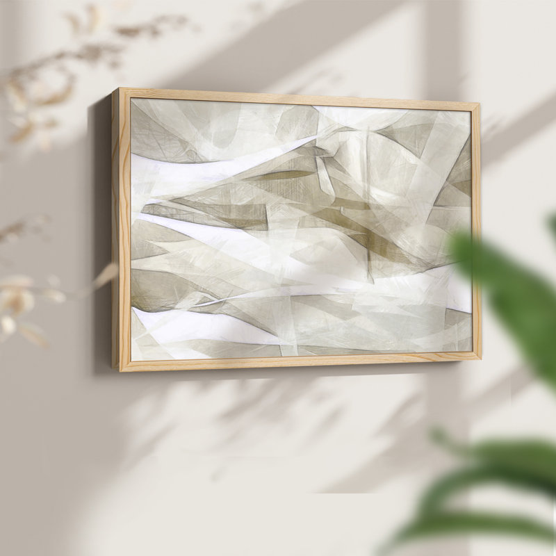 Mindfulness IV - Reproduction encadrée - Restickable, H 8 po x l 10 po, Naturel