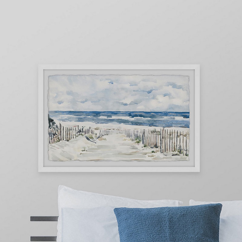 Coastal Pathway - Single Picture Frame Painting, 20 cm H x 30 cm W